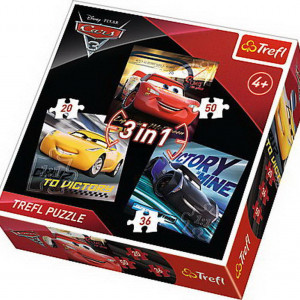 Puzzle Trefl 3 in 1, Legende Cars3