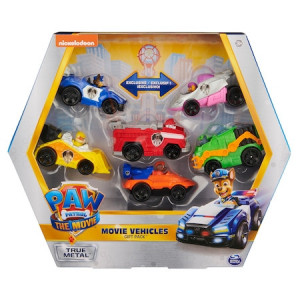 Set de joaca Paw Patrol - Movie Vehicles, 6 masinute metalice