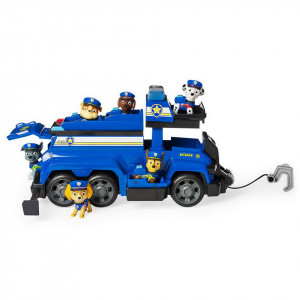 Set de joaca Paw Patrol - Total Team Rescues, Super masina de politie cu 6 catelusi