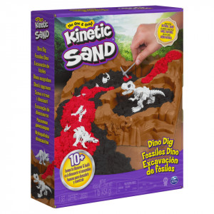 Set Kinetic Sand - Situl arheologic cu dinozauri, 454g