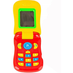 Telefon bebe, cu sunete, lumini si muzica, 14 x 6 cm