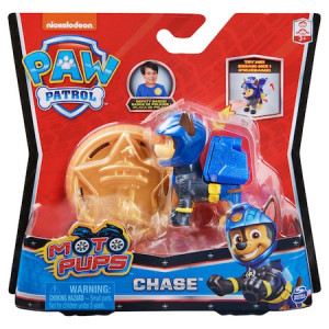 Figurina Paw Patrol, Moto Pups, Chase cu insigna