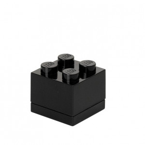 Mini cutie depozitare LEGO 2x2 negru