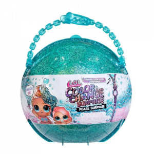 Papusa LOL Surprise Glitter Color Change, Pearl Surprise, Turcoaz