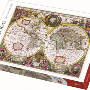Puzzle Trefl, Harta noua a mapamondului, 2000 piese
