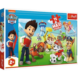 Puzzle Trefl Maxi - Paw Patrol, In actiune, 15 piese