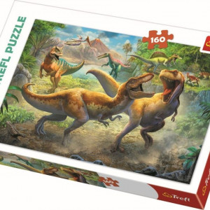 Puzzle Trefl, Tyrannosauri in lupta, 160 piese