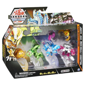Set 4 Figurine Bakugan Evolutions Battle Strike Pack, Nillious si Titan King