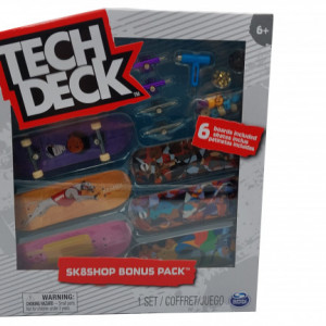 Set 6 mini placi skateboard, Tech Deck, Bonus Pack, Hopps