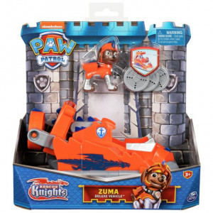 Set Figurina cu Vehicul Transformabil Paw Patrol - Rescue Knights Zuma