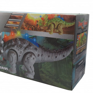 Dinozaur cu Lumini si Sunete Icom, Stegosaurus Gri