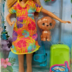 Papusa Barbie Chelsea Lost Birthday- Stacie si Animalut de companie