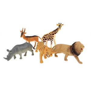 Set 5 figurine animale salbatice, Toi - Toys, +3 ani