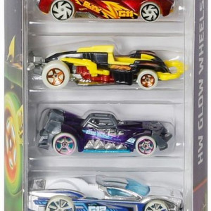 SET 5 MASINI HOT WHEELS GLOW WHEELS
