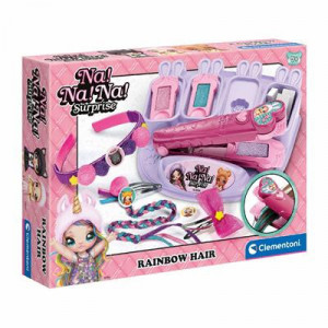 Set de Colorat Parul Clementoni Na!Na!Na! - Rainbow Hair cu Accesorii