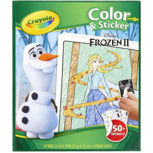 Carte de colorat si abtibild-uri din filmul Frozen, Crayola
