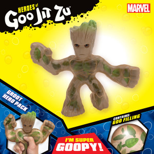 Figurina Goo Jit Zu care se poate intinde - Eroi Marvel, Groot
