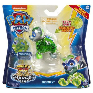 Figurina luminoasa Paw Patrol - Charged Up, Rocky