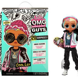 Papusa L.O.L. Surprise! OMG Guys Doll - Cool Lev cu 20 surprize, seria 4