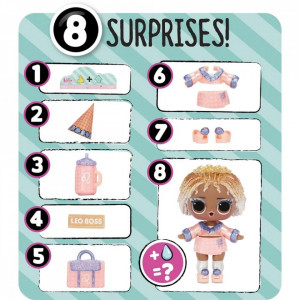 Papusa LOL Surprise, Present Surprise S2, Glitter Shimmer Star, 8 Surprize