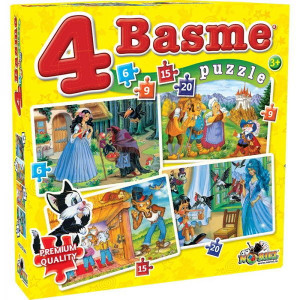 Puzzle Noriel 4in1 Basme Mici-6,9,15,20piese