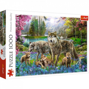 Puzzle Trefl, Familie de lupi, 1000 piese