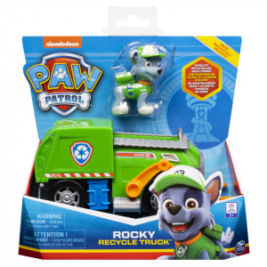 Set figurina cu vehicul Paw Patrol - Rocky, Masina de reciclat