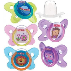 Suzeta Nuby fluture din silicon cu capac, 6-36luni,produs livrat aleatoriu