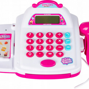 Casa de marcat MalPlay, cu carucior de cumparaturi si accesorii