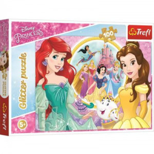Puzzle Glitter Trefl 100piese - Amintirile lui Bella si Ariel