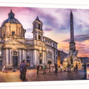Puzzle Trefl, Panorama Piata Navona din Roma, 500 piese