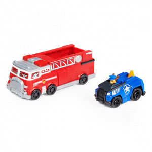 Set de Joaca Paw Patrol, Camion de Pompieri si Figurina Metalica Chase