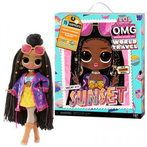 Papusa LOL Surprise OMG Travel Doll, Sunset