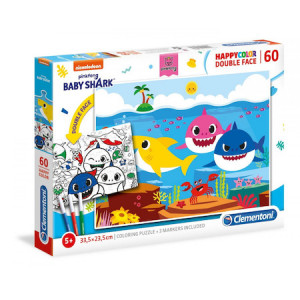 Puzzle Baby Shark, 60 piese, Multicolor