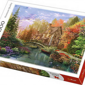Puzzle Trefl, Casuta de langa lac, 1500 piese