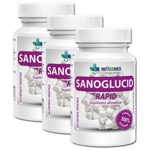 SANOGLUCID RAPID - Pachet pentru 3 luni (Recomandat )