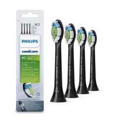 Rezerve periuta de dinti electrica Philips Sonicare W2 Optimal White HX6064/11 , 4 buc, negre
