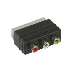 SCART-TATA/3XRCA-MAMA PLASTIC ADAPTOR