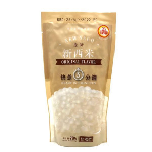 New Sago Pearls Topping Original Flavor 250g