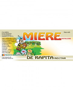 Etichata borcan miere de Rapita 154mm x 60mm