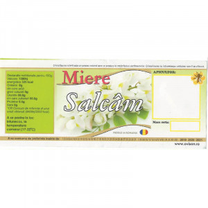 Eticheta borcan miere de Salcam 120mm x 50mm