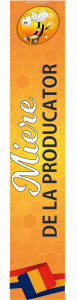 Sigiliu borcan miere De la Producator 27mm x 145 mm - cu Steagul Romaniei