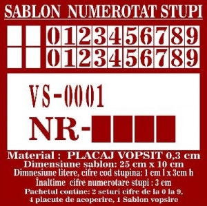 Sablon pentru numerotat stupii