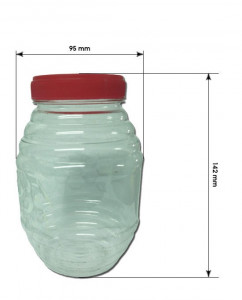 Borcan miere rotund PET 1kg