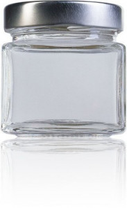 Borcan pentru marturii cu miere sau pentru laptisor de matca 40ml - Patrat