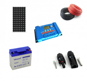 Kit fotovoltaic solar cu panou de 30w