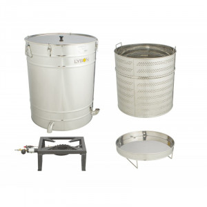Topitor de ceara cu aburi cu cos perforat cu arzator de gaz 100L Lyson