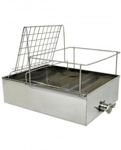 Tava de descapacit din inox cu suport de asteptare rame