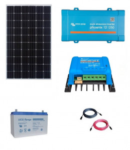 Kit fotovoltaic solar Off-Grid cu panou de 300w cu invertor 250VA