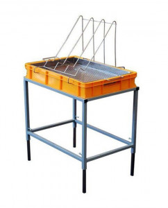 Tava de descapacit cu suport si tava din INOX - 10 cm